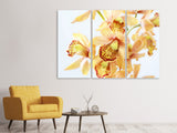 Leinwandbild 3-teilig Gelbe Orchidee