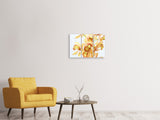 Leinwandbild 3-teilig Gelbe Orchidee