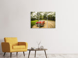 Leinwandbild 3-teilig Ein Oldtimer in Kuba
