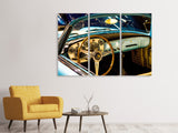 Leinwandbild 3-teilig Oldtimer Interieur