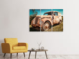 Leinwandbild 3-teilig Oldtimer mit Rost