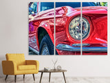 Leinwandbild 3-teilig Roter Oldtimer