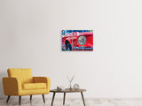 Leinwandbild 3-teilig Roter Oldtimer