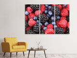 Leinwandbild 3-teilig Fruchtige Beeren