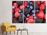 Leinwandbild 3-teilig Fruchtige Beeren