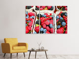 Leinwandbild 3-teilig Schalen mit Beeren