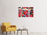 Leinwandbild 3-teilig Schalen mit Beeren