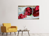 Leinwandbild 3-teilig Frische Himbeeren