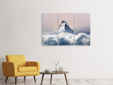 Leinwandbild 3-teilig Matterhorn in Wolken