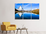 Leinwandbild 3-teilig Riffelsee Zermatt