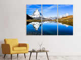 Leinwandbild 3-teilig Riffelsee Zermatt