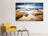 Leinwandbild 3-teilig Mystische Stimmung am Meer