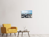 Leinwandbild 3-teilig Strand Steine