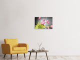 Leinwandbild 3-teilig Der Tulpenstrauss in rosa