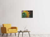 Leinwandbild 3-teilig Sonnenblume Close up