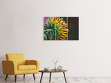 Leinwandbild 3-teilig Sonnenblume Close up