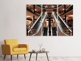 Leinwandbild 3-teilig Rolltreppe im Einkaufszentrum