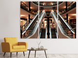 Leinwandbild 3-teilig Rolltreppe im Einkaufszentrum