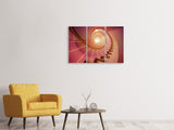 Leinwandbild 3-teilig Wendeltreppe in pink
