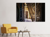 Leinwandbild 3-teilig Alte Treppe