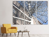 Leinwandbild 3-teilig Wendeltreppe aus Metall