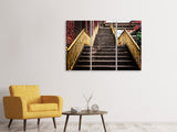Leinwandbild 3-teilig Fabrik-Treppe