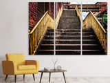Leinwandbild 3-teilig Fabrik-Treppe