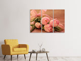 Leinwandbild 3-teilig Romantischer Tulpenstrauss