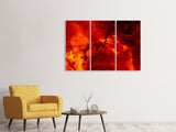 Leinwandbild 3-teilig Roter Sternenhimmel