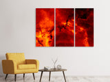 Leinwandbild 3-teilig Roter Sternenhimmel