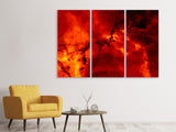 Leinwandbild 3-teilig Roter Sternenhimmel
