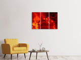 Leinwandbild 3-teilig Roter Sternenhimmel