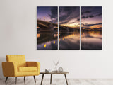 Leinwandbild 3-teilig Romantisches Abendlicht