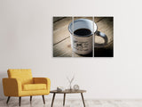 Leinwandbild 3-teilig Kaffee King