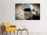 Leinwandbild 3-teilig Kaffee King