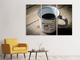 Leinwandbild 3-teilig Kaffee King