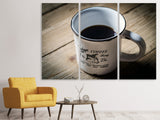 Leinwandbild 3-teilig Kaffee King