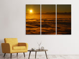 Leinwandbild 3-teilig Sonnenaufgang in der Natur