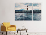 Leinwandbild 3-teilig Der Leuchtturm am Meer