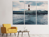 Leinwandbild 3-teilig Der Leuchtturm am Meer