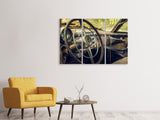 Leinwandbild 3-teilig Zerfallener Oldtimer