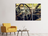 Leinwandbild 3-teilig Zerfallener Oldtimer