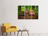 Leinwandbild 3-teilig Verlassener Oldtimer