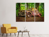 Leinwandbild 3-teilig Verlassener Oldtimer