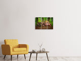 Leinwandbild 3-teilig Verlassener Oldtimer