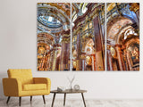 Leinwandbild 3-teilig Barocke Kirche