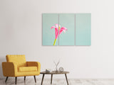 Leinwandbild 3-teilig Blumen Origami