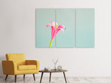 Leinwandbild 3-teilig Blumen Origami