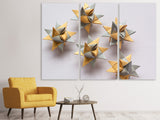 Leinwandbild 3-teilig Origami Sterne