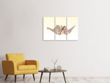 Leinwandbild 3-teilig Buntes Origami